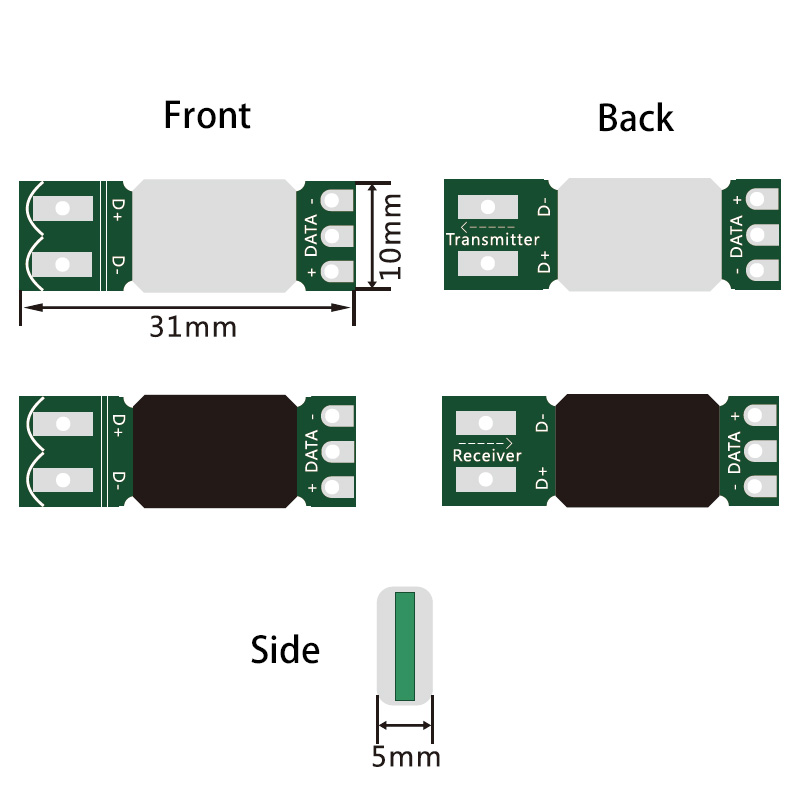 BC-LR01 Mini 3 Pin LED SPI Signal Remote Transmitter And Receiver BC-LR01 Mini 3 Pin LED SPI Signal Remote Transmitter And Receiver